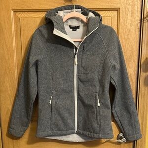 Kirkland Signature Gray Women's Zip Up Jacket, Soft Lining.